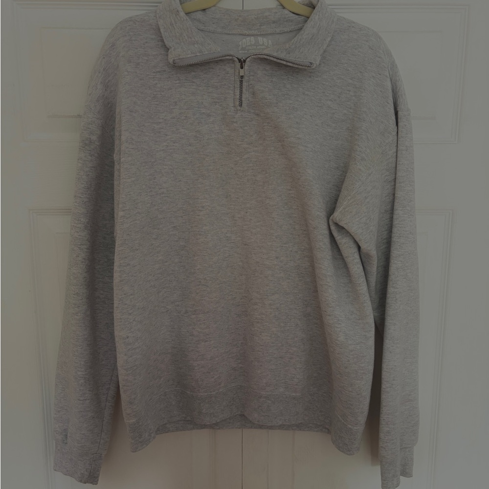 Men's Gray Quarter-Zip Sweater